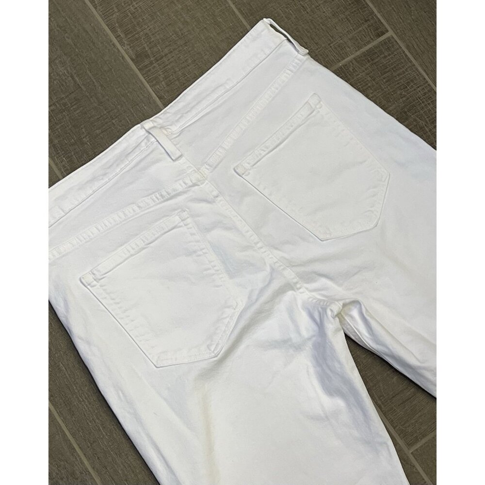 J. Crew Women’s Skinny Flare Jeans Size 29 White Stretch Zipper Pockets Denim - Picture 12 of 15